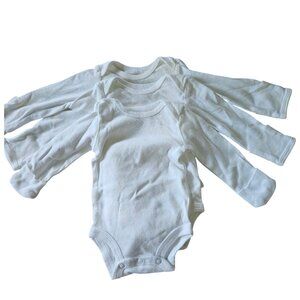 Carter’s Just One You Newborn White Longsleeve Onesies – Set of 3 Baby Basics